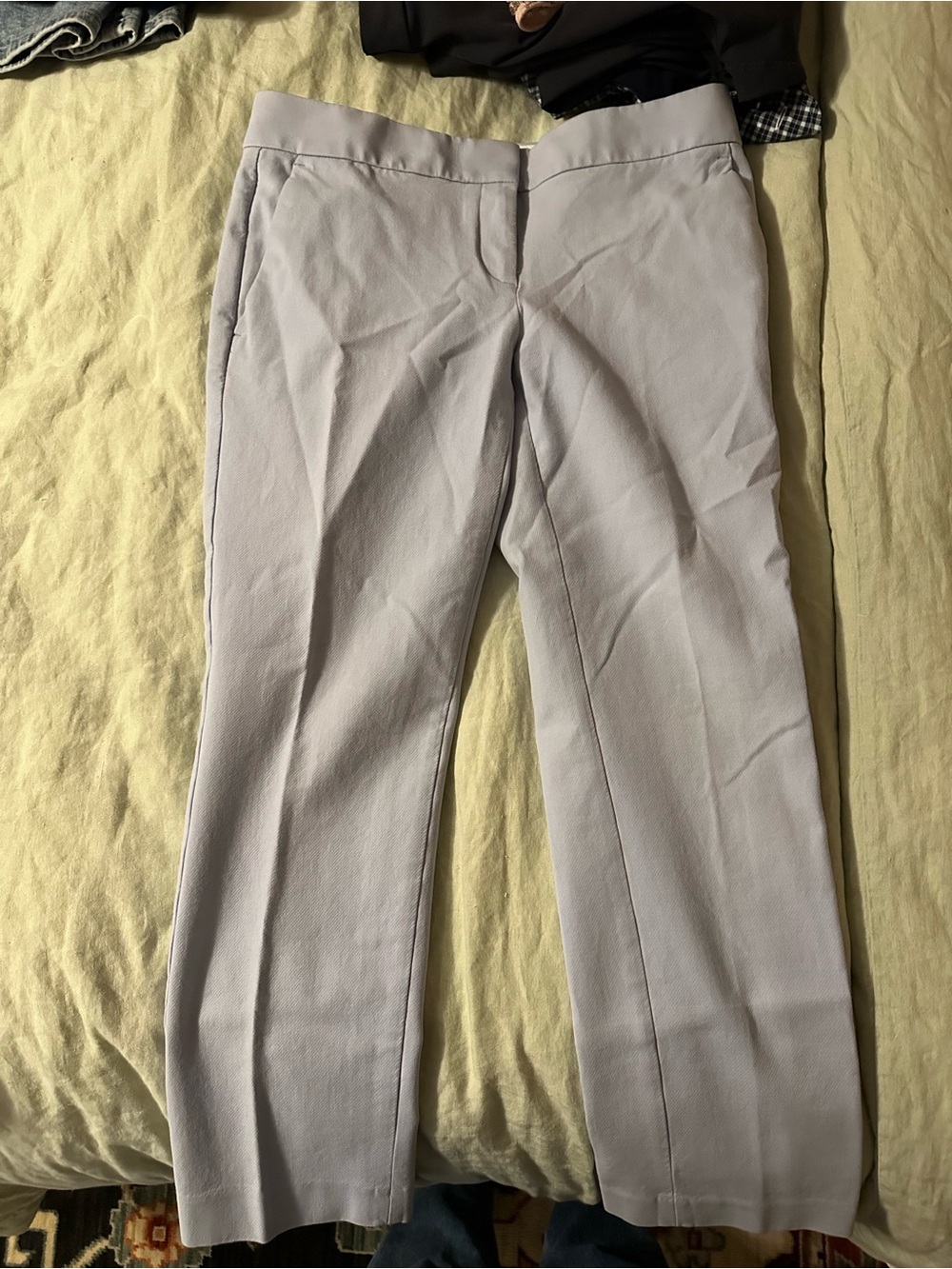 Ann Taylor Blue Straight-Leg Dress Pants